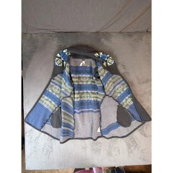 Free People We The Free Navajo Aztec Cardigan Wool Sweater Jacket Size S Boho - Picture 3 of 5